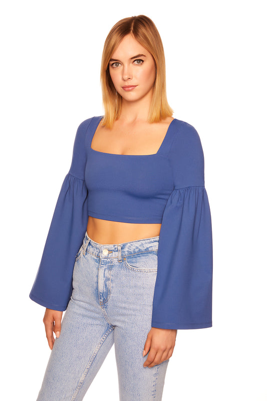 bell sleeve crop top